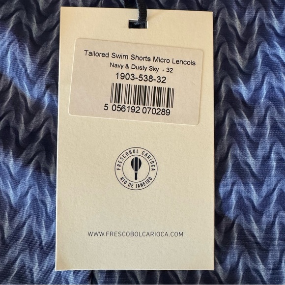 NWT FRESCOBOL CARIOCA Tailored Swim Shorts Micro Lencois With Branded Travel Bag - Picture 8 of 16